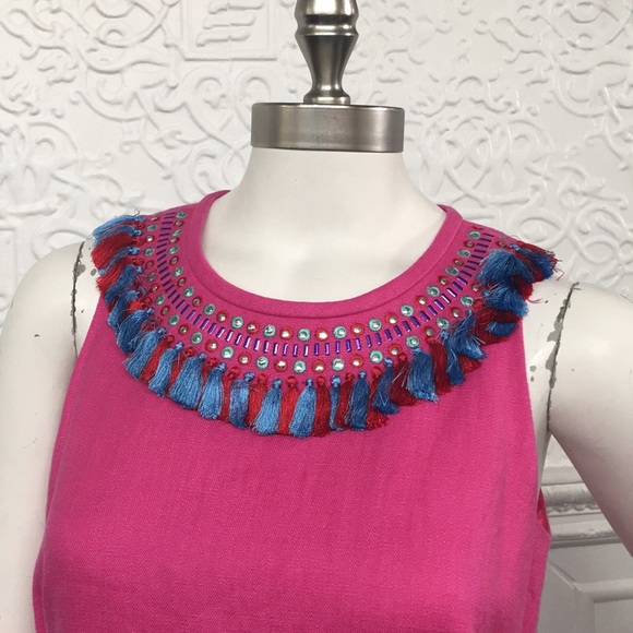 kate spade New Sample Pink Beaded Tassle Dress - Picture 2 of 6